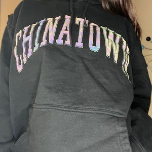Chinatown Market Iridescent Black Hoodie Size Large